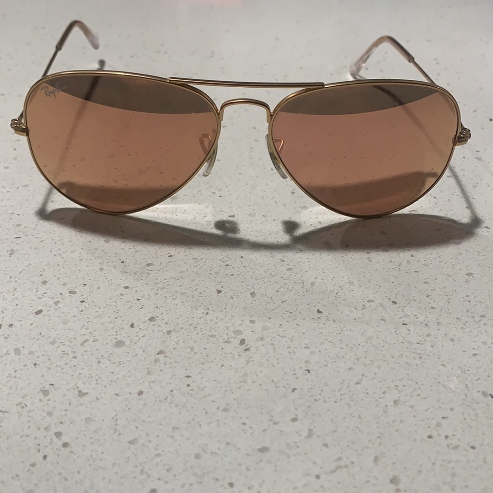 Rosé Gold Women Ray Ban Aviator Small